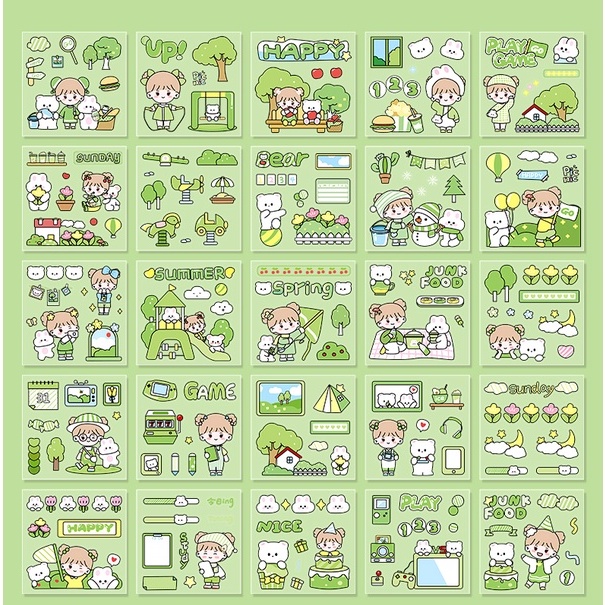 Miếng Dán Sticker Họa Tiết Hoạt Hình Trang Trí