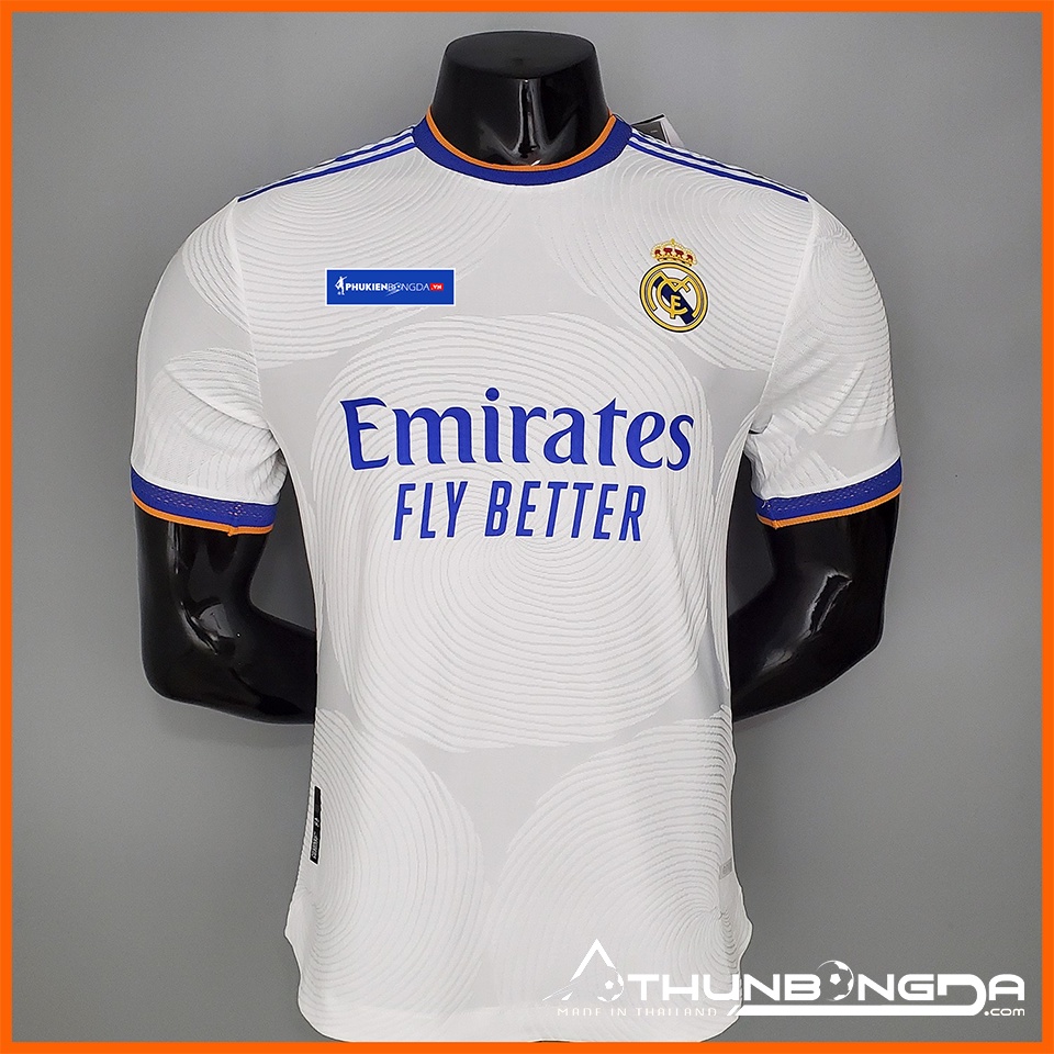 Áo Real Madrid trắng sân nhà 2021-2022 bản PLAYER Slim Fit cao cấp (Thái Lan)