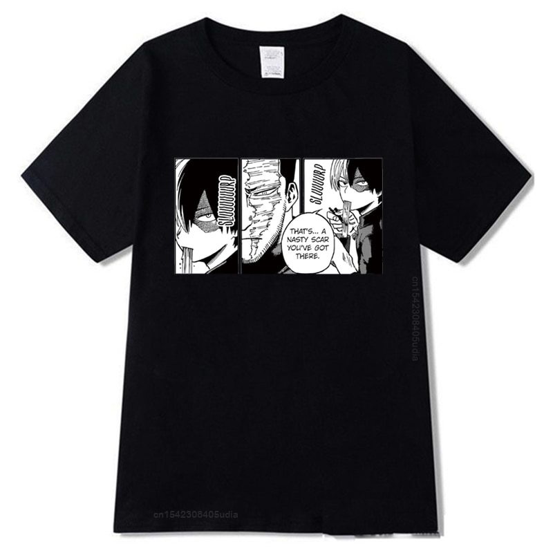 My Hero Giới Học Thuật Áo Shoto Todoroki Bông Tai Kẹp Áo Nam Anime Áo Anime Áo Tee Camisas Hombre