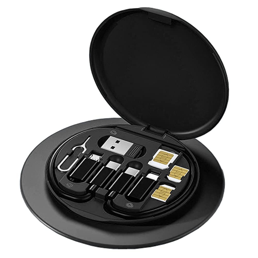 Hộp Chuyển Đổi Cáp Sạc USB Type C Micro Nhiều Loại C Có Ngăn Đựng Thẻ Sim Điện Thoại