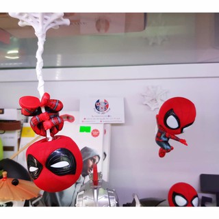 Mô hình Spider Man Chibi đu tơ nhện đầu lắc lư