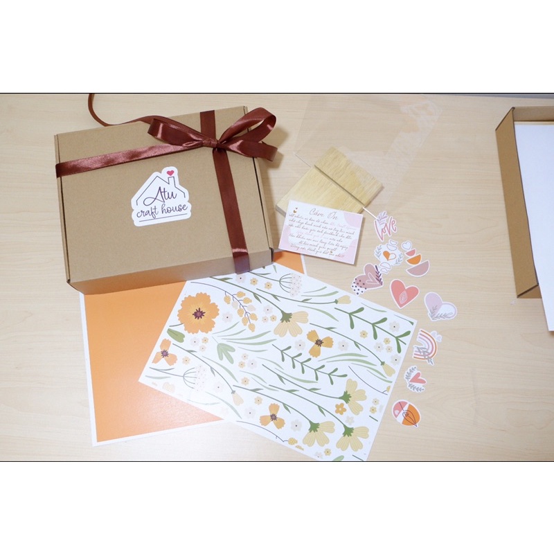 Khung Mica Trong Suốt + Đế Gỗ - Set DIY Tự Làm Khung Hình Quà Tặng