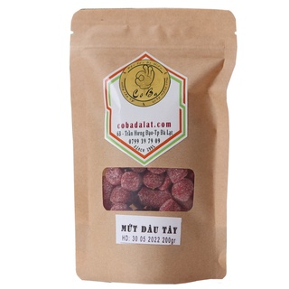 Kẹo dâu tây gói 200gram - cô ba đà lạt