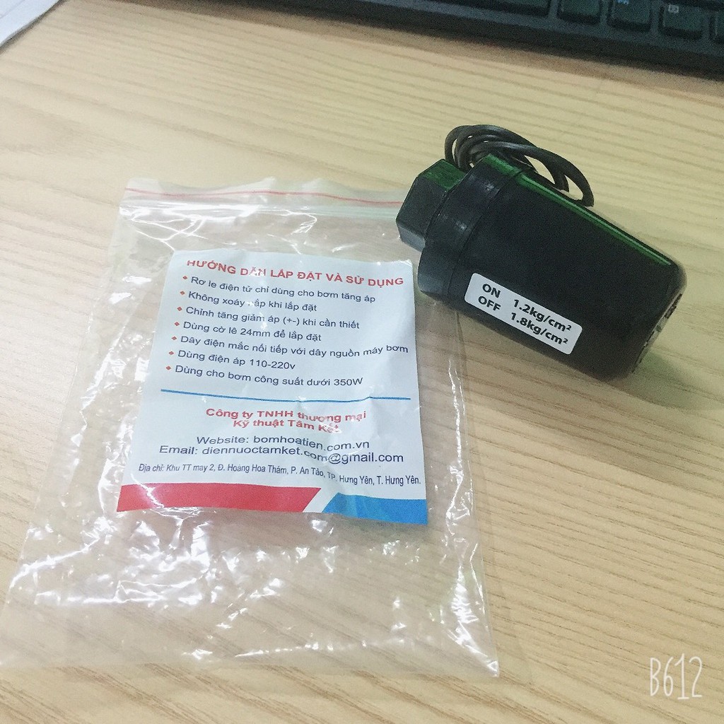 Rơ le điện tử dùng cho bơm tăng áp thay cho rơ le cơ không có tiếng tành tạch khi đóng mở vòi nước