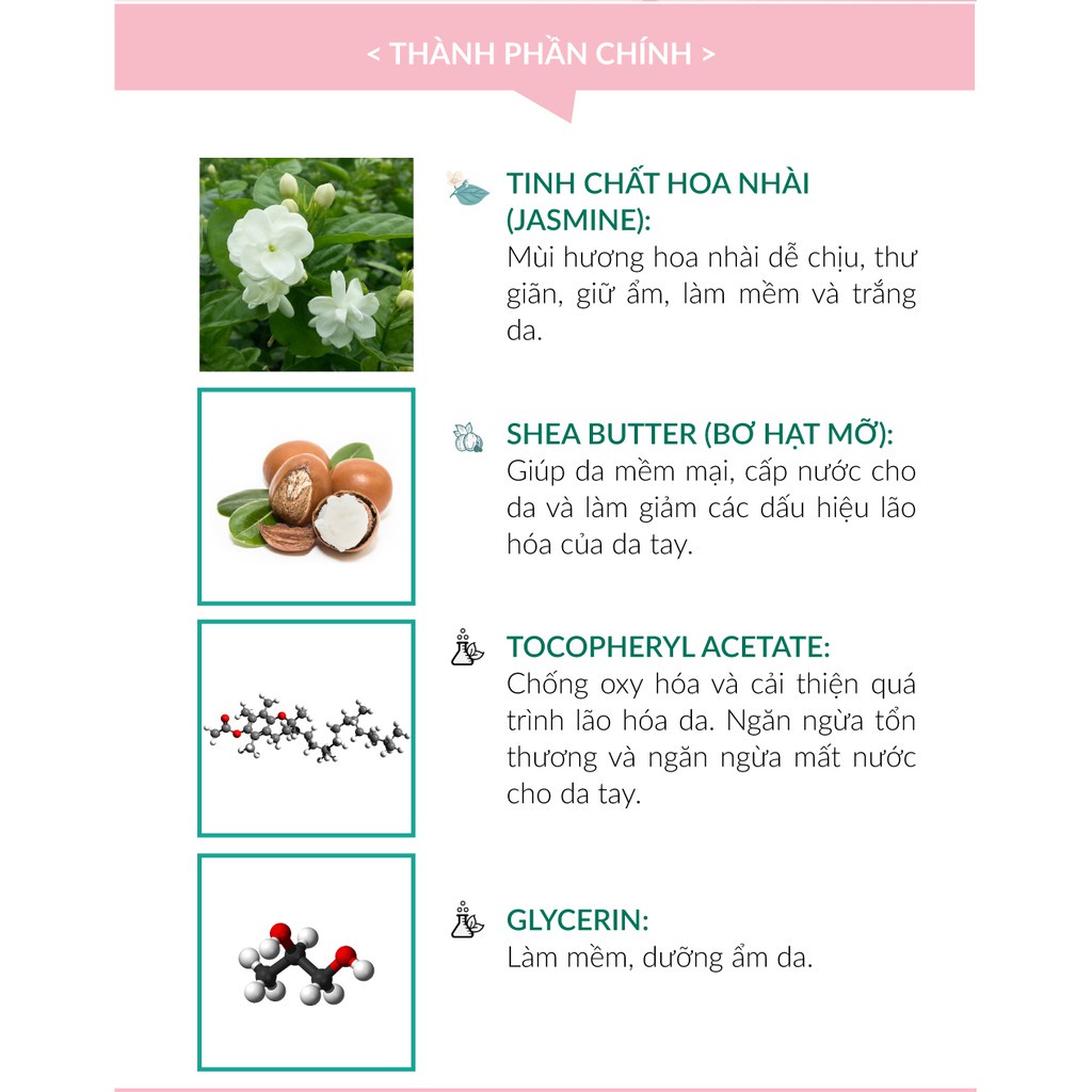 [Nhận quà 200k] Kem Dưỡng Da Tay Cấp Ẩm Trắng Và Mềm Da Hương Nhài Thơm Mát 100ml FSAM STORE | BigBuy360 - bigbuy360.vn