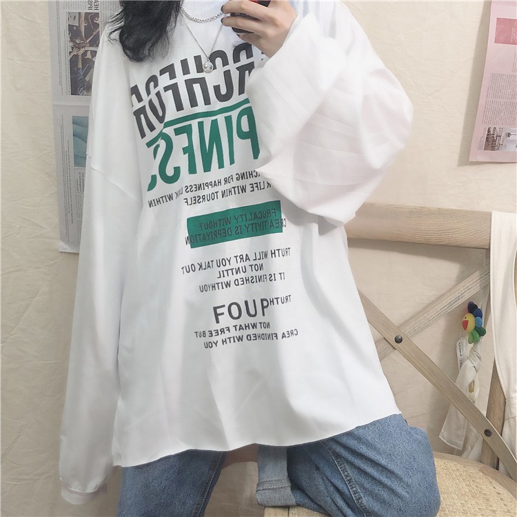 [ Mã 11FASHIONSALE1 giảm 10K đơn 50K ] Áo thun nữ dài tay phong cách ulzzang Hàn Quốc thời trang cho nữ | BigBuy360 - bigbuy360.vn