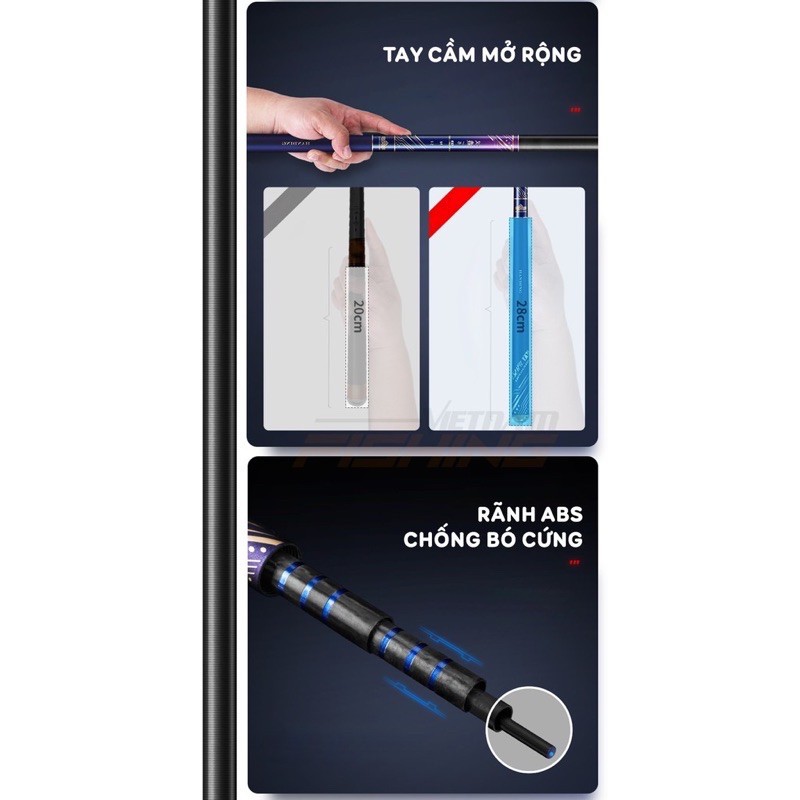 cần câu tay handing dài 7m2 siêu nhẹ tải cá 10kg + tặng 1 đọt hàng nhập khẩu y hình giá rẻ giảm giá sele y hình