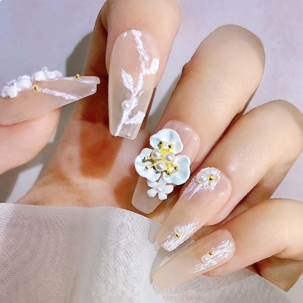 Phụ Kiện Trang Trí Móng Tay Hình Hoa Xinh Xắn DIY