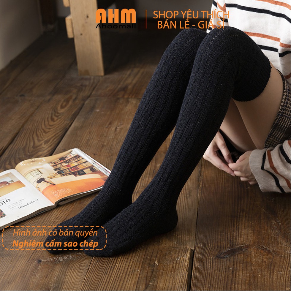 [CHẤT ĐẸP - CÓ SẴN] Tất vớ đùi giả boot nữ sinh Hàn quốc chất len dài qua gối