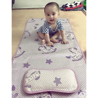 Bộ chiếu lụa điều hòa cho bé TẶNG KÈM GỐI