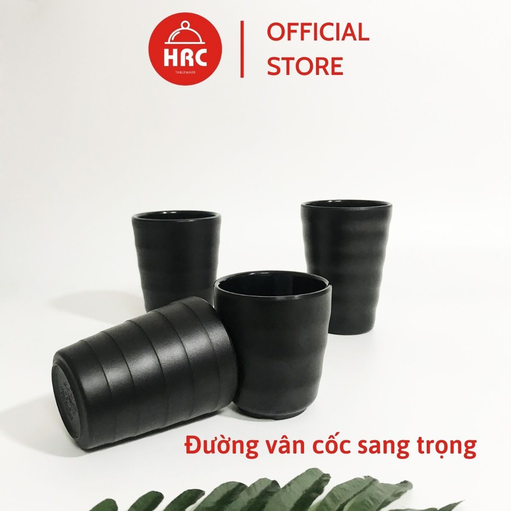 Cốc nhựa chịu nhiệt kiểu dáng sang trọng ( màu đen ) - Nhiều cỡ