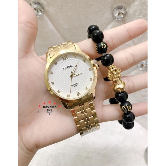 Đồng Hồ Nam Nữ LONGBO 1148 chống nước, chống xước + Tặng vòng tỳ hưu