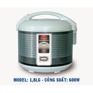 Nồi cơm điện kim cương nắp gài 1.8 lít chính hãng