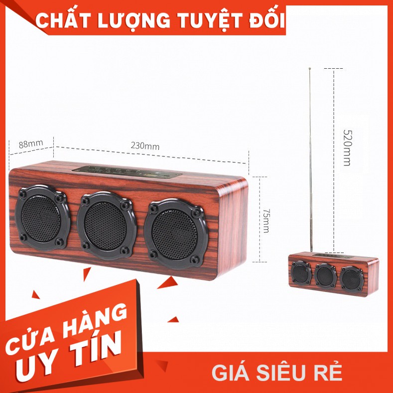 Loa gỗ Super Bass vi tính âm thanh nổi lõi kép HIFI Stereo speaker PKGR-03- Giá Siêu Rẻ - Siêu Chất