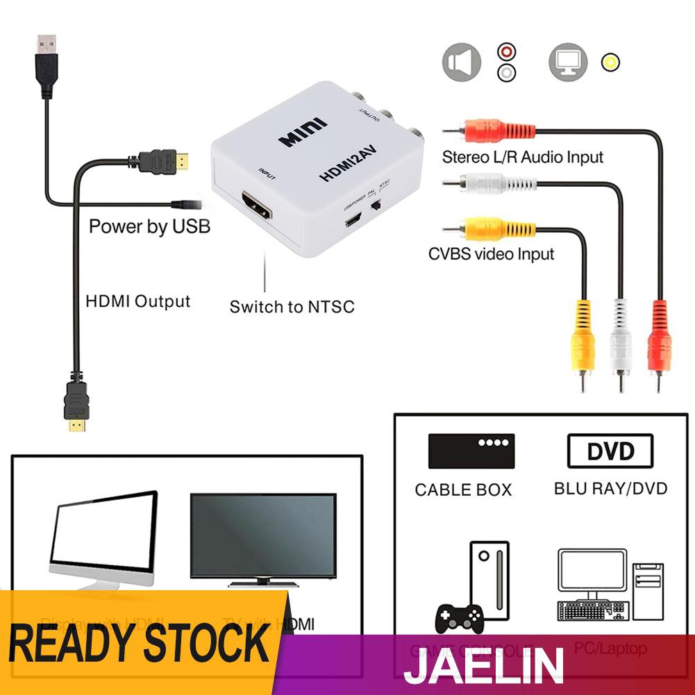 Bộ Chuyển Đổi Hdmi-Compatible Sang Av Hỗ Trợ Ntsc Pal Cho Ps3 Dvd Player Computer