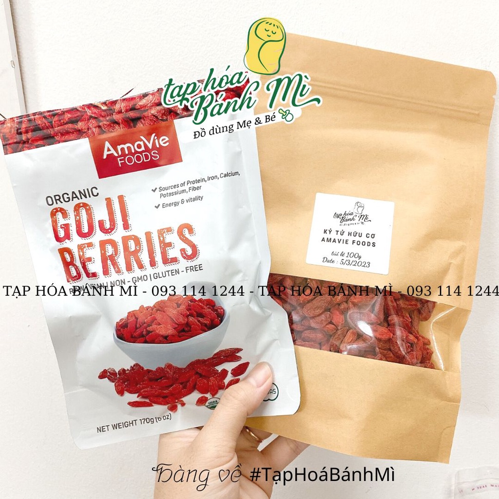 Kỷ tử Táo đỏ hữu cơ C'Lavie Amavie Foods cho bé ăn dặm