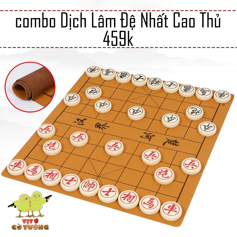 Bộ cờ tướng đá ngọc cao cấp Dịch Lâm Đệ Nhất Cao Thủ Hứa Ngân Xuyên - tặng kèm bàn cờ tướng