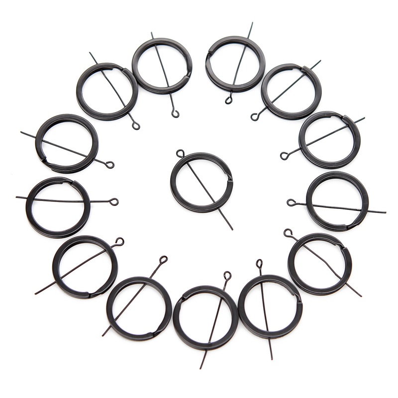 Set 12 Vòng Khóa Điện Phân Bằng Kim Loại Màu Đen Làm Trang Sức DIY