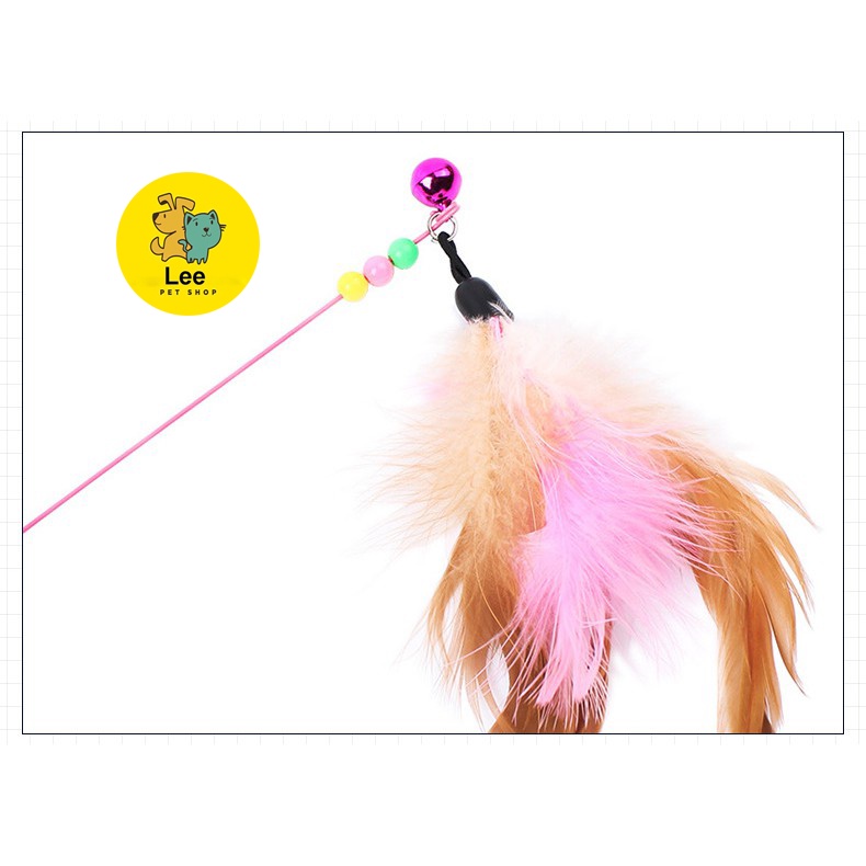 Đồ Chơi cho mèo - Cần câu bông lông gà