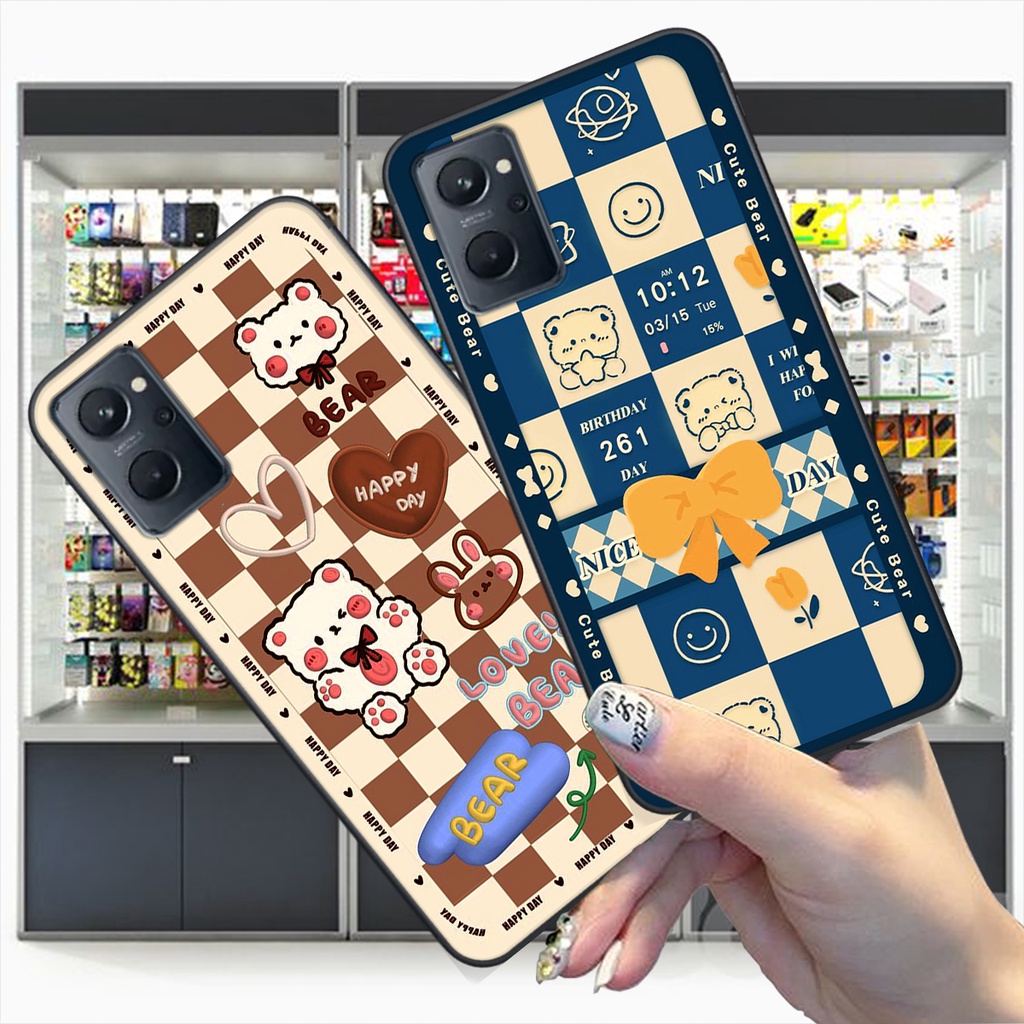 Ốp Oppo A57 2022 / A57 4G in hình kẻ caro , trái tim , bánh quy cute siêu đẹp