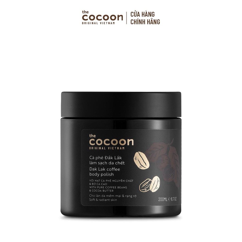 [Nhập Mã COSCON4 giảm 8%] Tẩy da chết cơ thể cà phê Đắk Lắk Cocoon cho làn da mềm mại và rạng rỡ 200ml | BigBuy360 - bigbuy360.vn