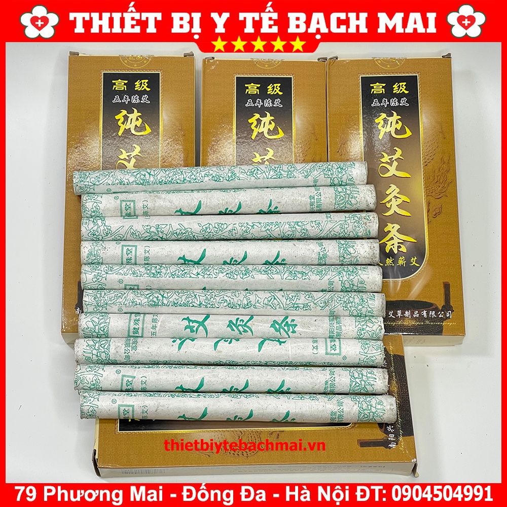 Điếu Ngải Trung Quốc - Nhang Ngải Cứu Hương Ngải Nhung [Hộp 10 Điếu]