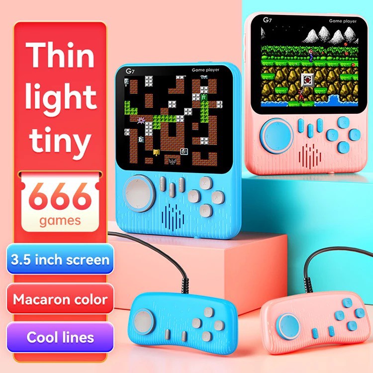 Máy Chơi Game Cầm Tay Retro G7 3.5 Inch 666 game cổ điển 2 người chơi