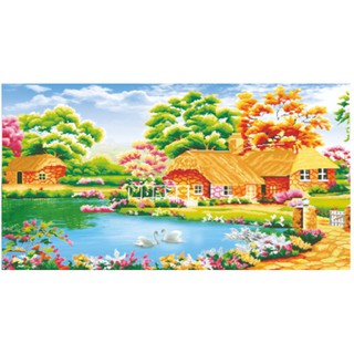 Tranh thêu chữ thập ngôi nhà trong mơ -X8125