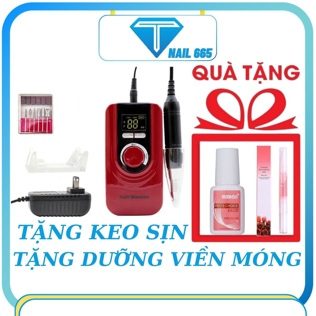 Máy mài móng tay 803 tích điện chính hãng , Máy mài móng gel nail Tặng keo MXBON sịn,bút dưỡng viền