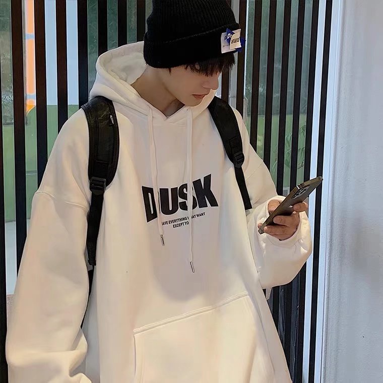 Áo hoodie Thể Thao Dáng Rộng In Chữ Phong Cách Hip Hop Đường Phố Nhật Bản Thời Trang Mùa Đông Cho Nam [M-5XL]