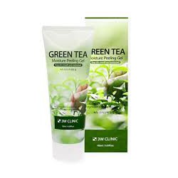 Tẩy Tế Bào Chết Green Tea Mousture Peeling Gel 3w Clinic 180ml