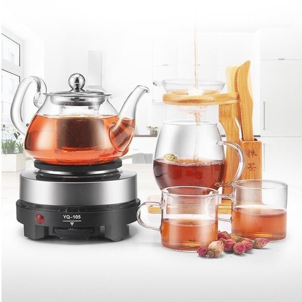 Bếp điện mini 500W không kén nồi dùng để đun sôi cà phê và hâm thức ăn - Bảo hành 12 tháng