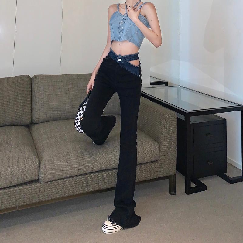 Quần Jean Nữ Ống Loe Lưng Cao Thời Trang