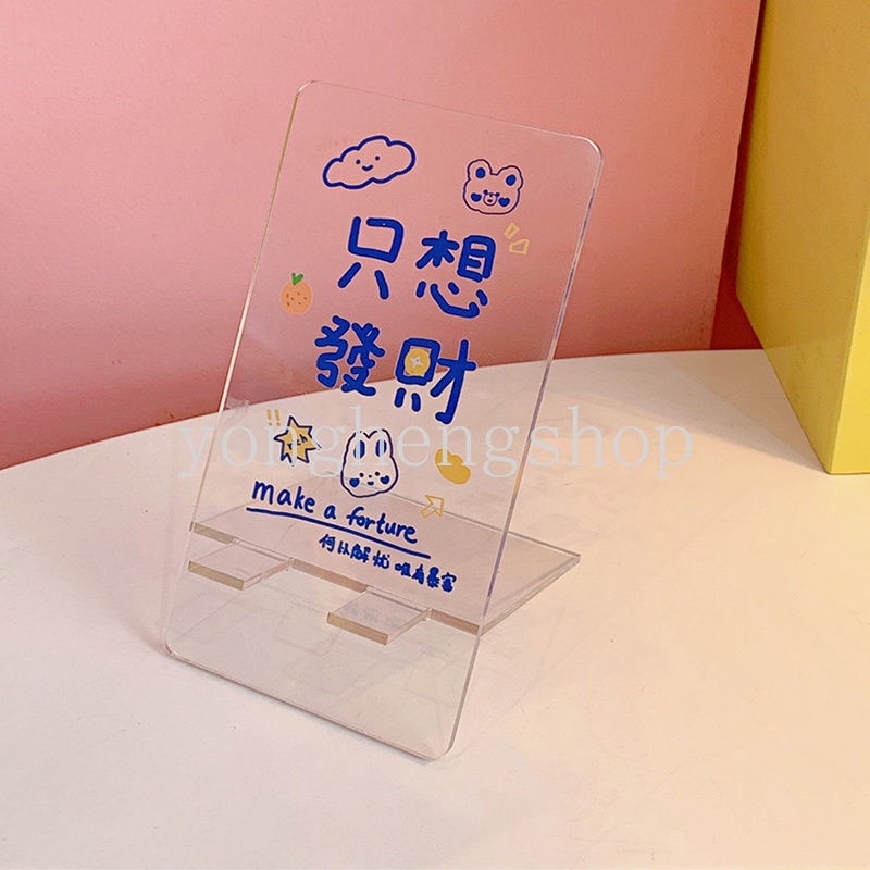 Giá Đỡ Điện Thoại/Máy Tính Bảng Bằng acrylic Hình Thỏ / Gấu Hoạt Hình Dễ Thương Sáng Tạo