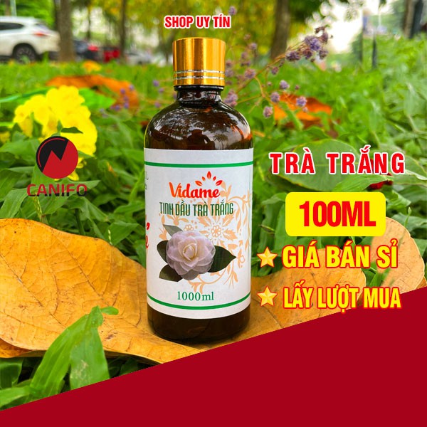 Tinh dầu trà trắng nguyên chất 100ml Canifo đạt tiêu chuẩn kiểm định - Tinh dầu thơm nhà, xông phòng, khử mùi hiệu quả