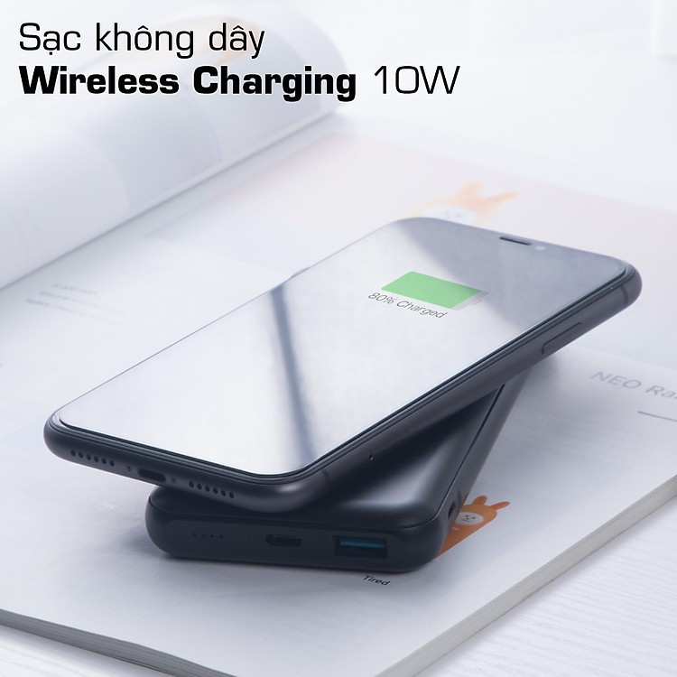 Pin Sạc Dự Phòng Không Dây iWALK 10000PA dung lượng 10000mAh Chuẩn Qi - Hỗ trợ PD và QC 3.0