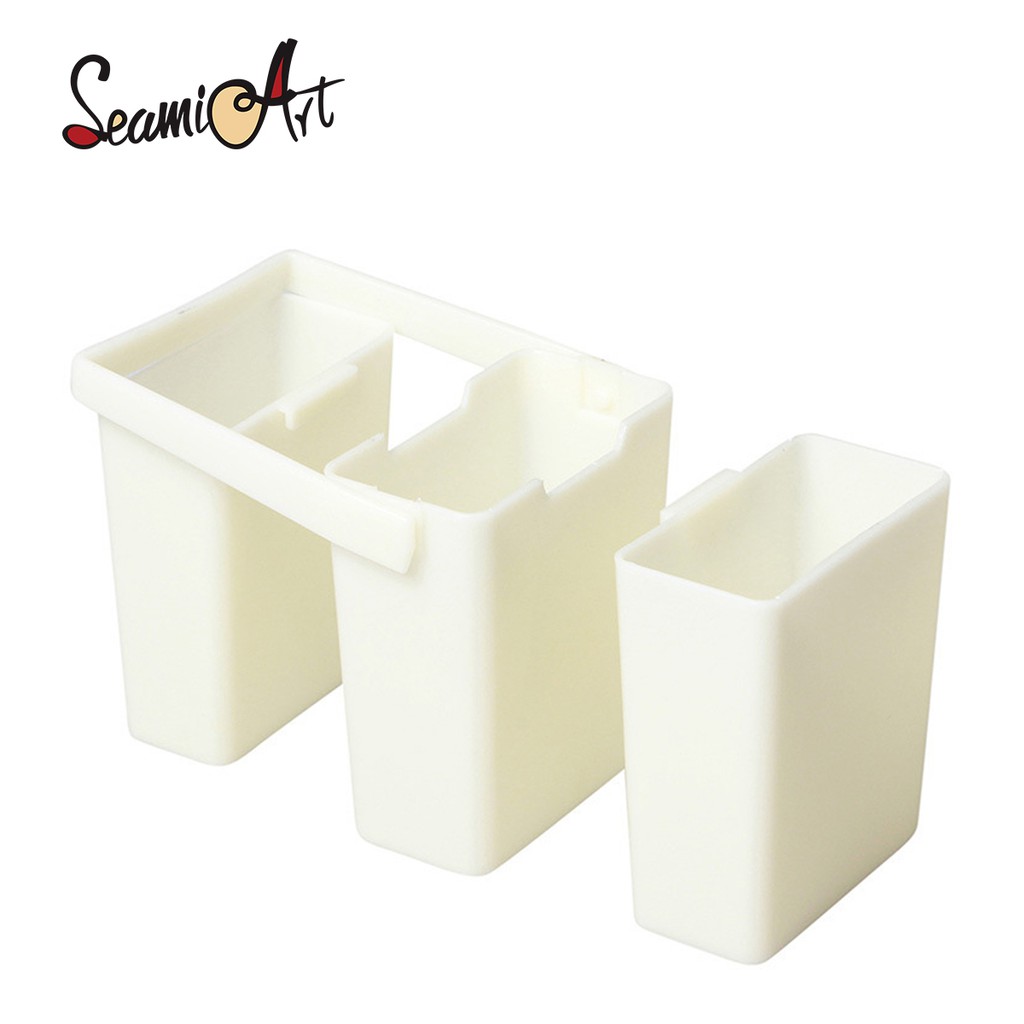 SeamiArt Bộ 3 xô nhựa nhỏ tiện dụng đa năng