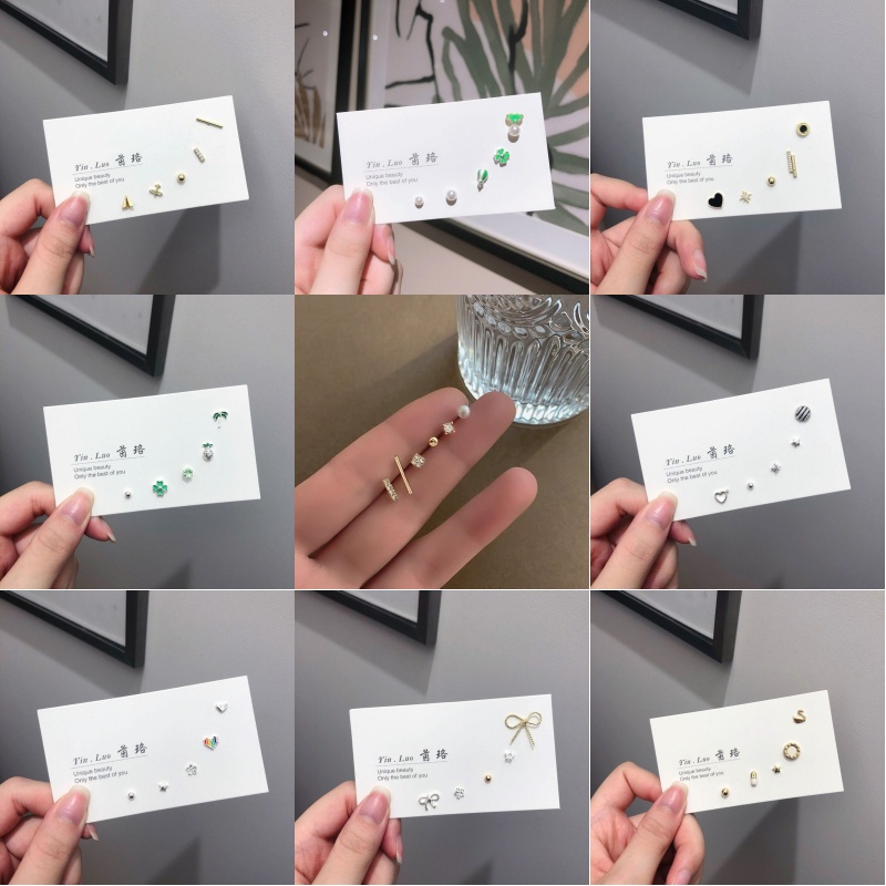 Bộ 6 Bông Tai Thời Trang Phong Cách Hàn Quốc Cho Nữ