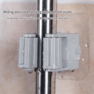 Móc kẹp chổi dán tường