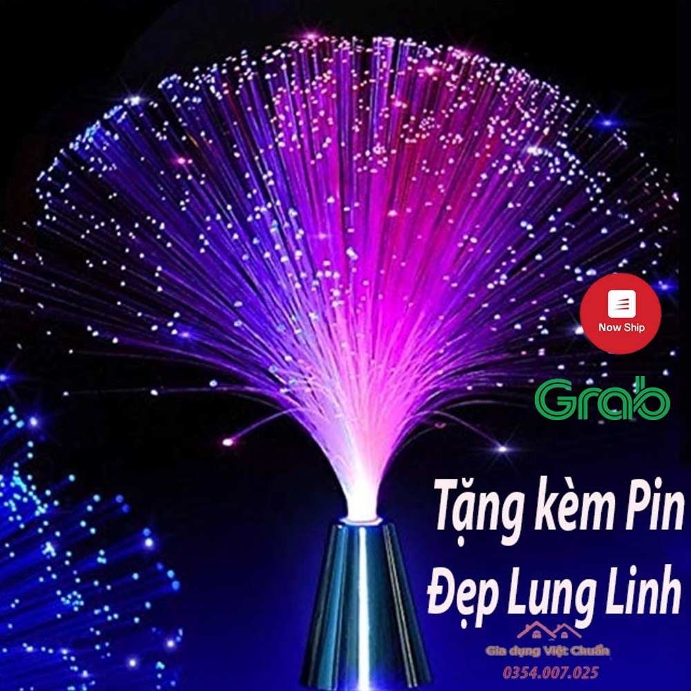 Đèn led trang trí sợi quang dùng pin, đèn nháy cắm điện decor, phòng ngủ, phòng khách, lễ, tết, noel....
