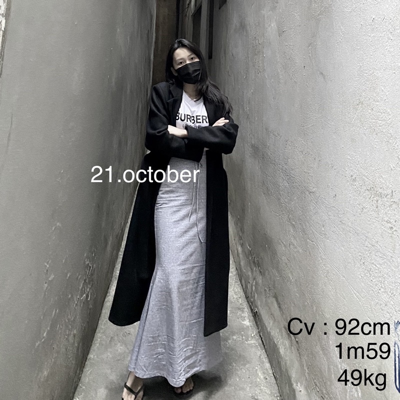 Chân váy đuôi cá dáng dài loe rộng - phong cách ulzzang Hàn Quốc [Ảnh và video ship tự chụp] | BigBuy360 - bigbuy360.vn