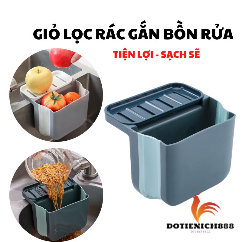 DỤNG CỤ LỌC RÁC TREO BỒN RỬA BÁT GẤP GỌN BẰNG NHỰA MẪU MỚI