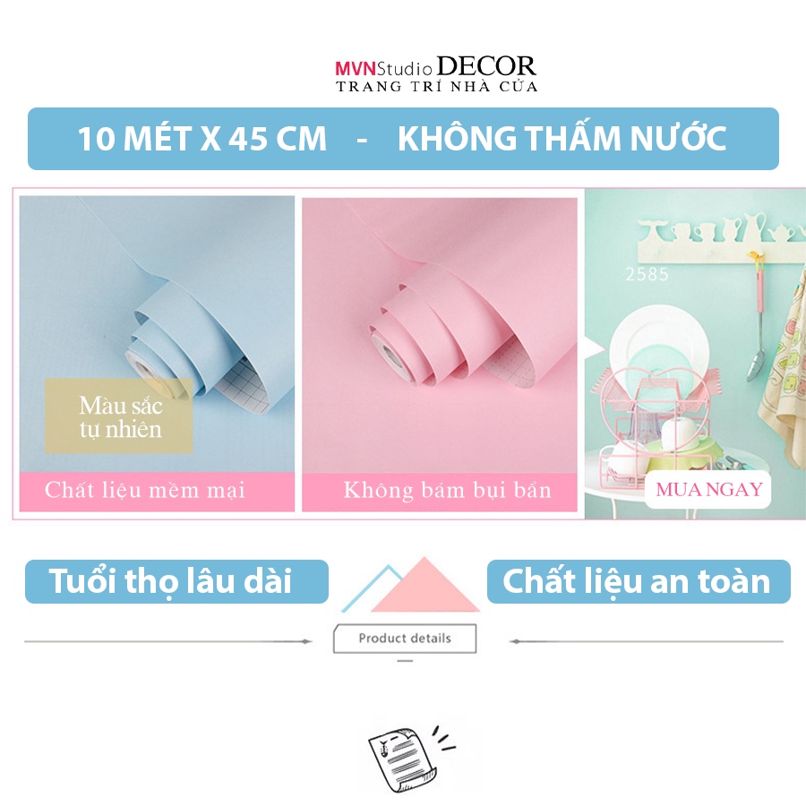 Giấy dán tường cho Studio Kích Thước 45 cm x 10 m - MVN Studio