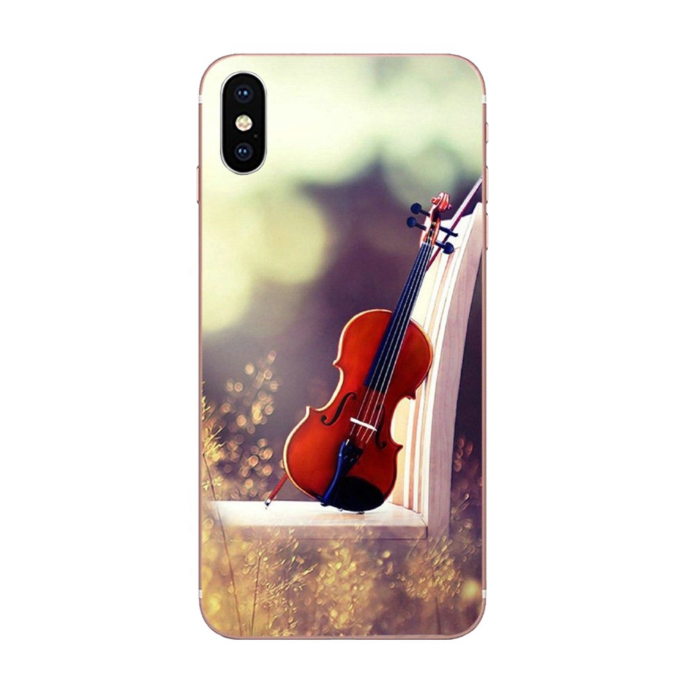 Ốp Điện Thoại Mềm Hình Đàn Violin Cho Samsung Galaxy A10 A20 A20E A3 A40 A5 A50 A7 J3 J5 J6 J7 2016 2017 2018