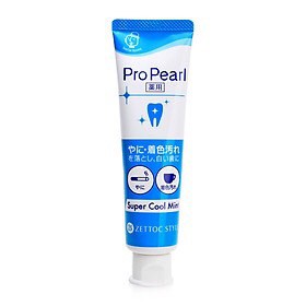 Kem đánh răng bạc hà siêu mát lạnh Nippon Zettoc Toothpaste ProPearl Super Cool Mint 100g (ZS)