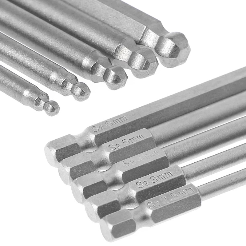 Bộ Lục Gắn Máy Khoan, Lục Bi, Máy Bắn Vít, Bộ 8 Đầu Chân Lục Giác