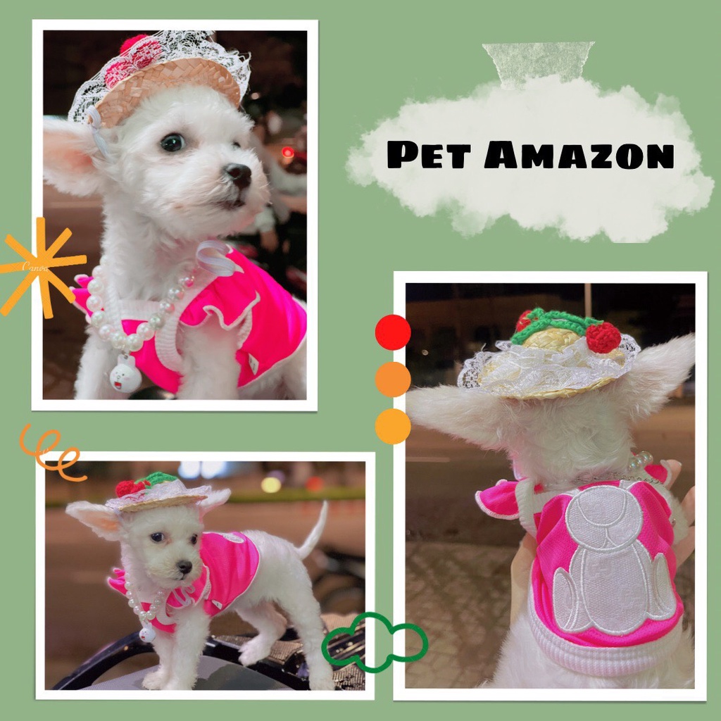 Áo yếm tay bèo cho chó mèo