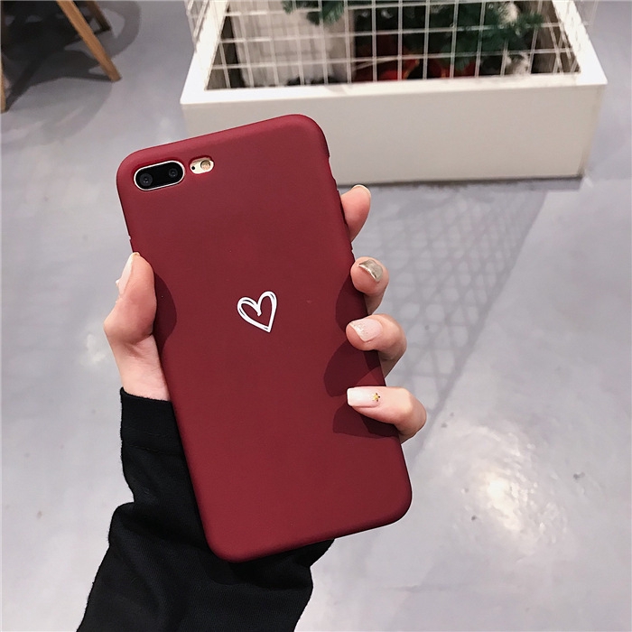 Ốp lưng iphone tim trắng trơn 5/5s/6/6plus/6s/6splus/7/7plus/8/8plus/x/xr/xs/11/12/pro/max/plus/promax - Awifi Case A4-5 | BigBuy360 - bigbuy360.vn