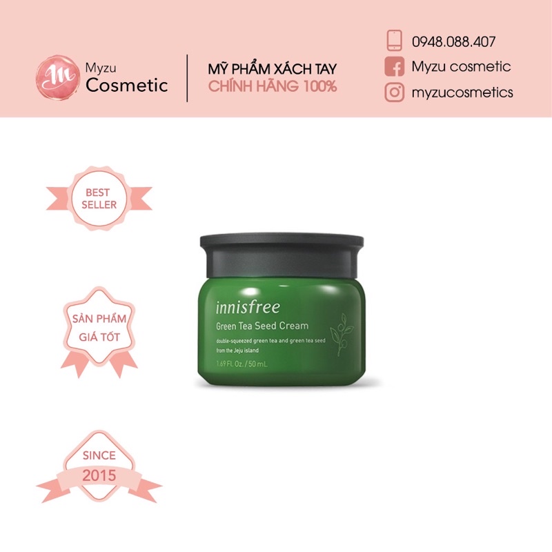Kem dưỡng Innisfree Green Tea Seed Cream