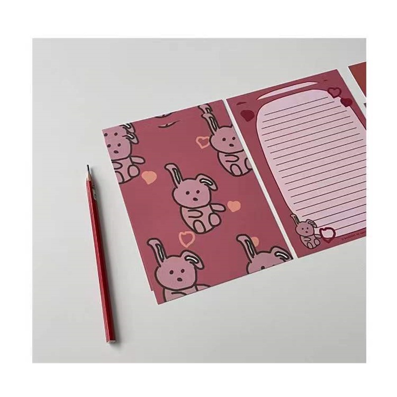 Bộ sản phẩm làm thiệp với miếng dán trang trí cho bìa thư họa tiết dễ thương bắt mắt